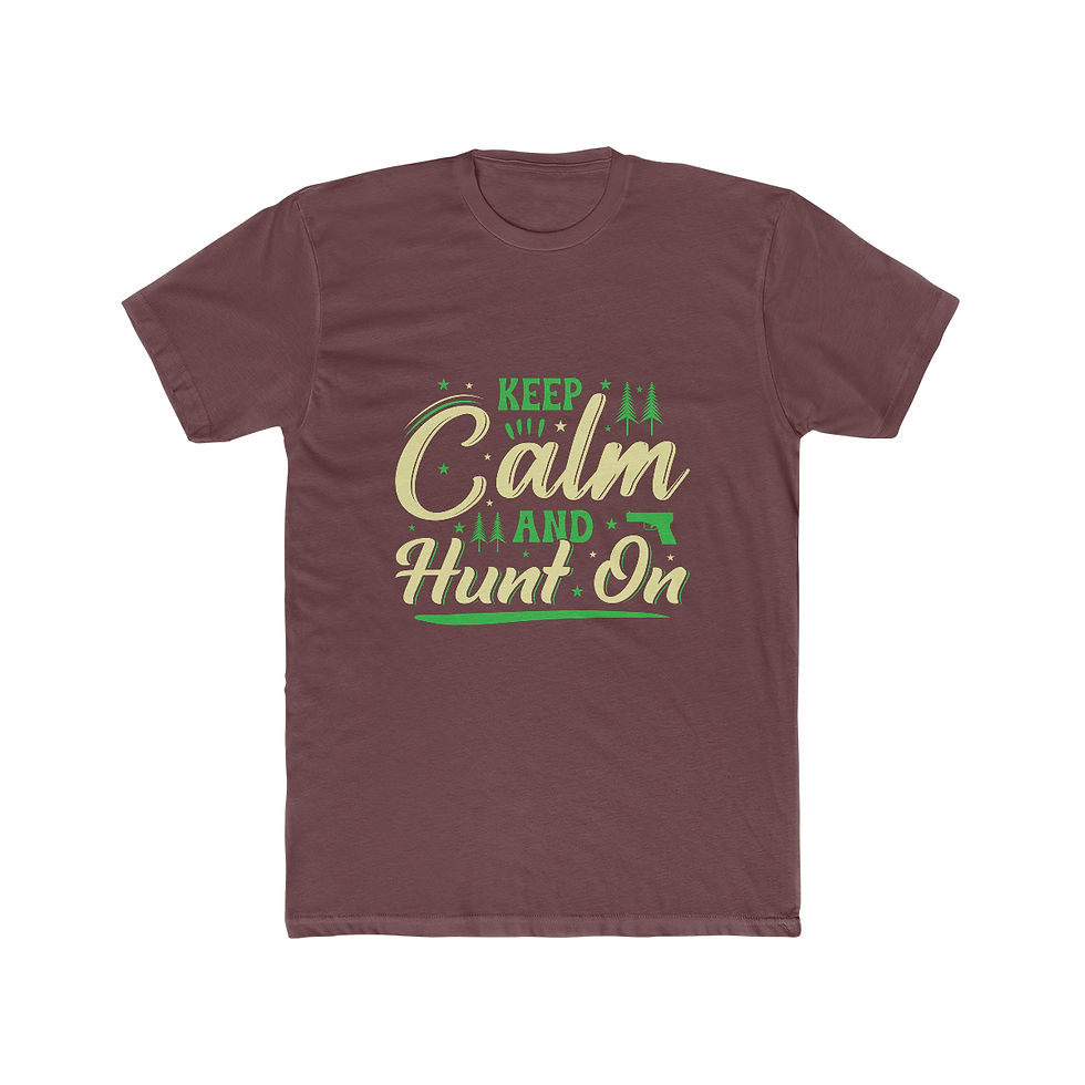 Thumbnail: Men's Cotton Crew Tee "Keep Calm and Hunt On"