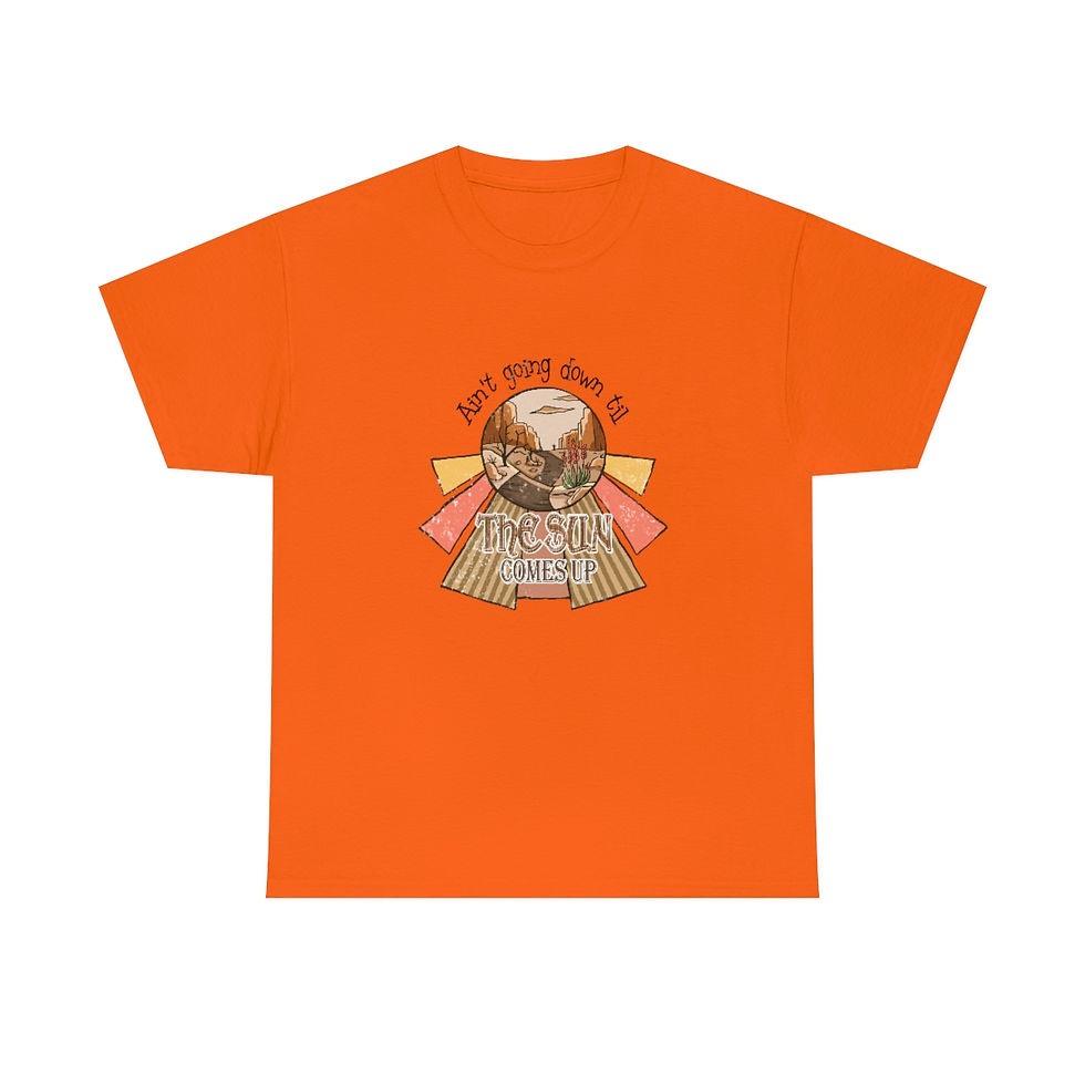 Thumbnail: Unisex Heavy Cotton Tee "Til the Sun Comes Up"