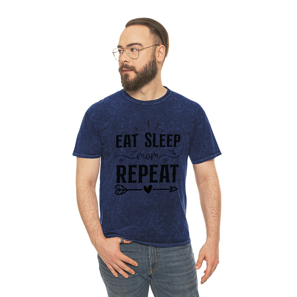 Thumbnail: Eat, Sleep, MOM, Repeat Mineral Wash T-Shirt