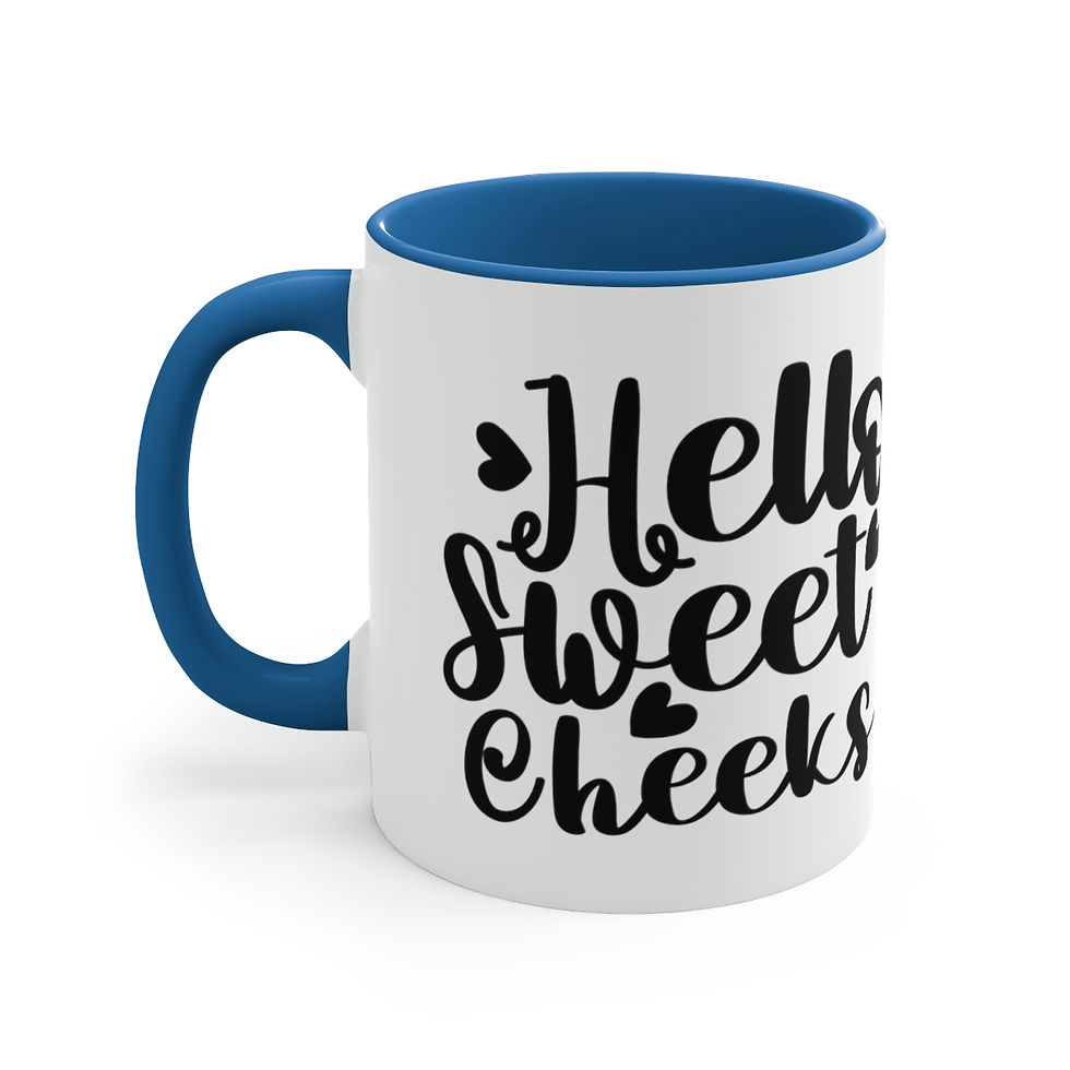 Thumbnail: Accent Coffee Mug, 11oz "Hello Sweet Cheeks"