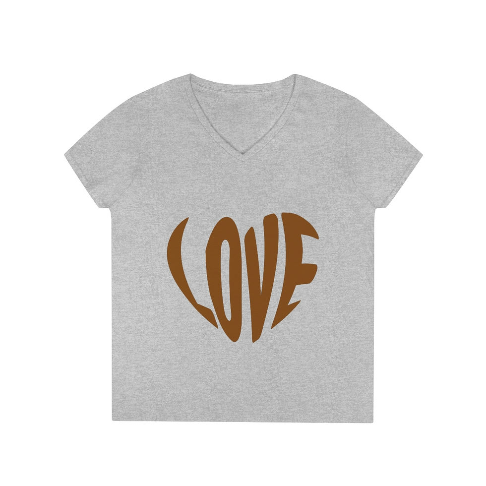 Thumbnail: Ladies' V-Neck T-Shirt "Love"