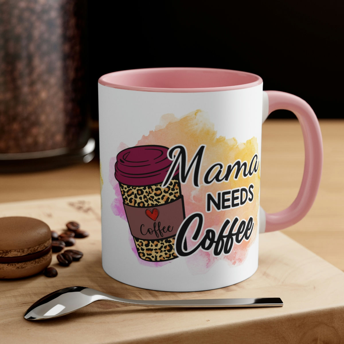 Accent Coffee Mug, 11oz "Mama Needs Coffee"