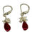 Thumbnail: Ruby Teardrop Earrings with Freshwater Pearl Clusters