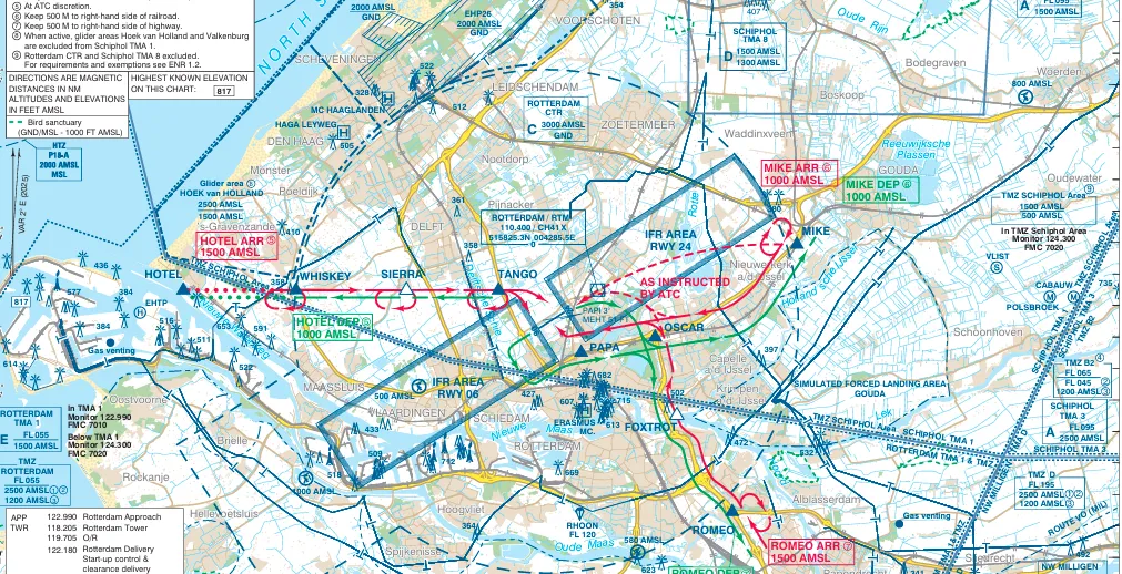 VFR Procedure Chart Rotterdam
