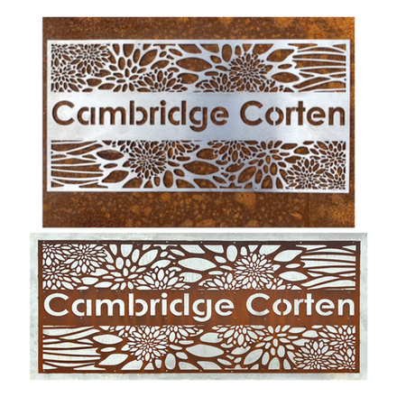 Corten signage