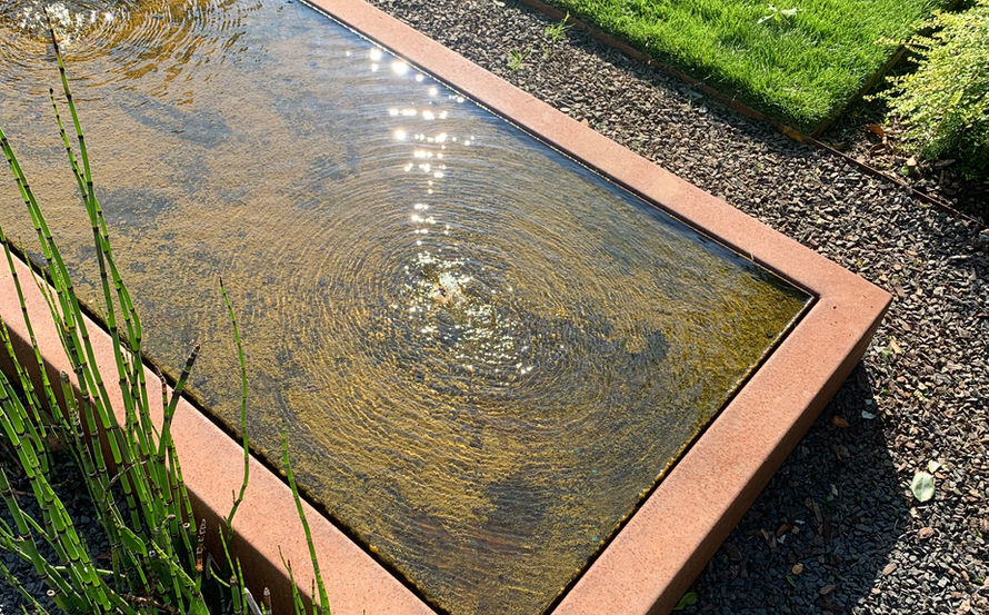 Cambridge Corten pond feature