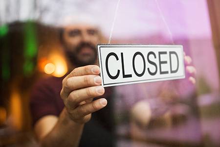 closed shop sign