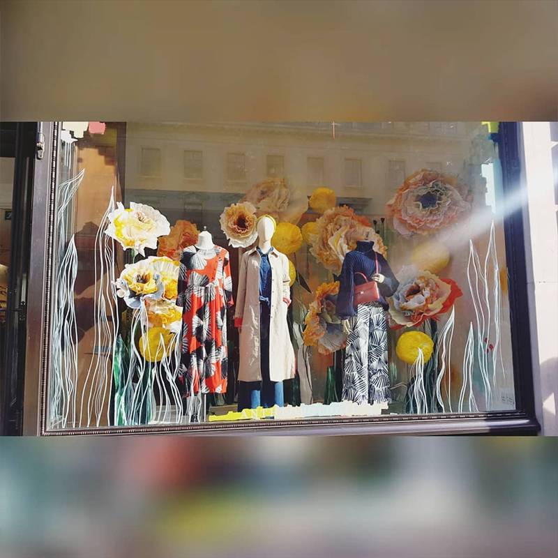 Floral window display