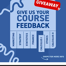 Give us your Course Feedback Giveaway