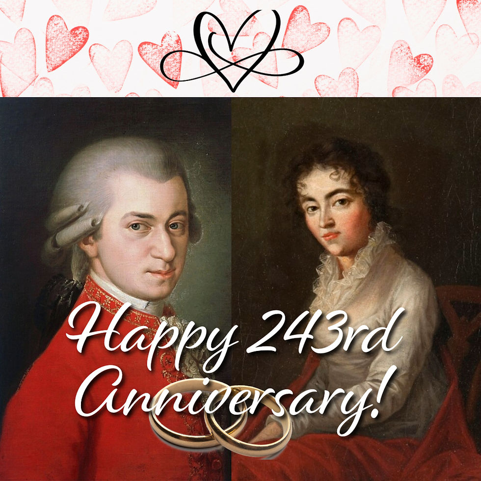 Happy 243rd anniversary, Wolfgang and Costanze!