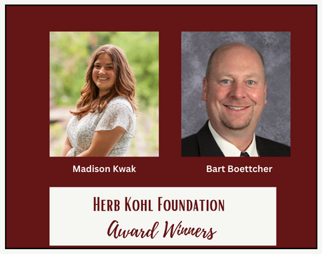 Kwak and Boettcher win Kohl Foundation awards