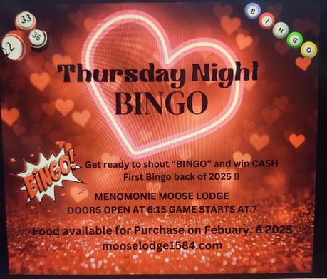 Thursday Night BINGO returns to the Moose Lodge