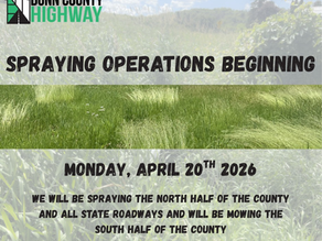 County begins spring spraying operations