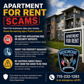 MPD advises of apartment for rent scams