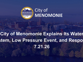 City of Menomonie explains its water system, low pressure event, and response