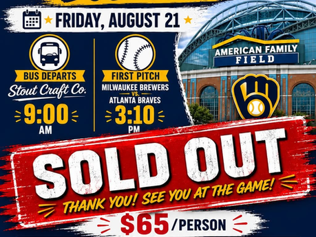 UPDATE: Brewers bus trip - August 21st
