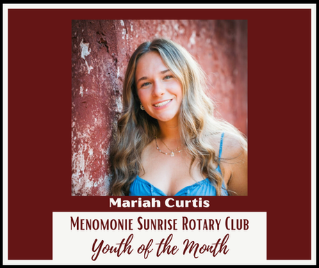 Sunrise Rotary Honors Menomonie High School Student Mariah Curtis