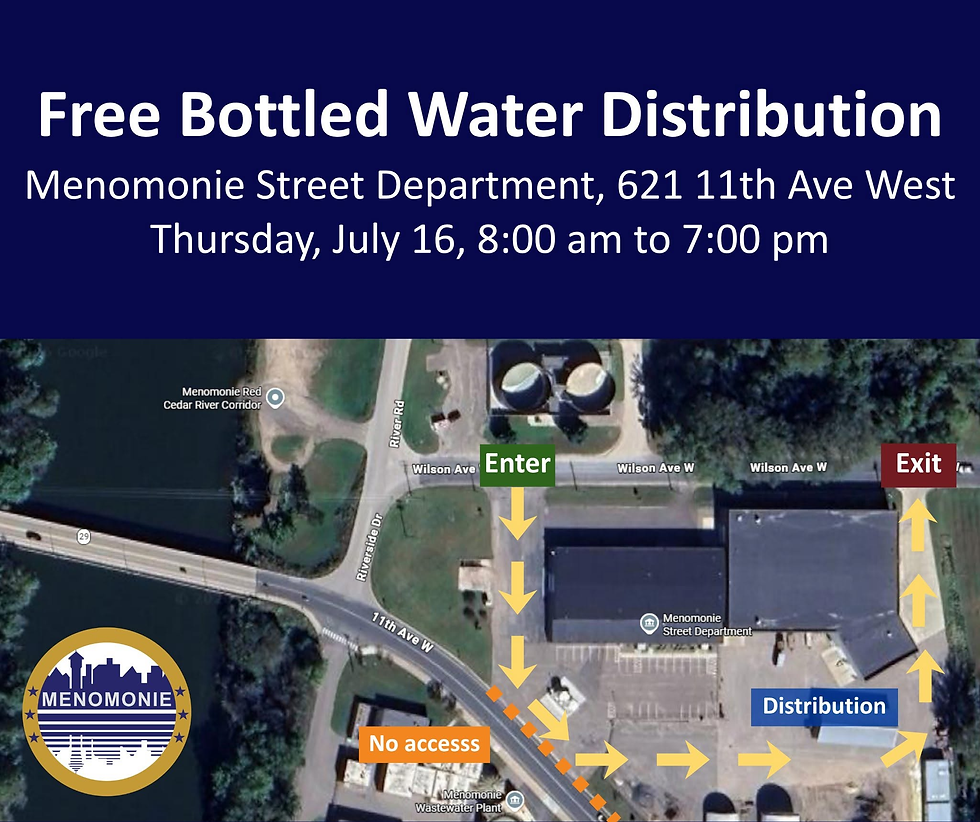 City distributing free water - July 16th