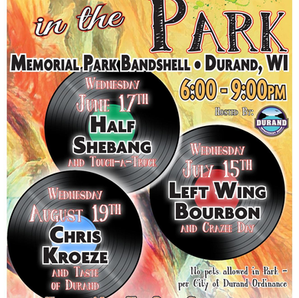 Durand's Music in the Park 2026 schedule 