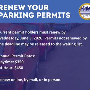 Renew your city parking permits