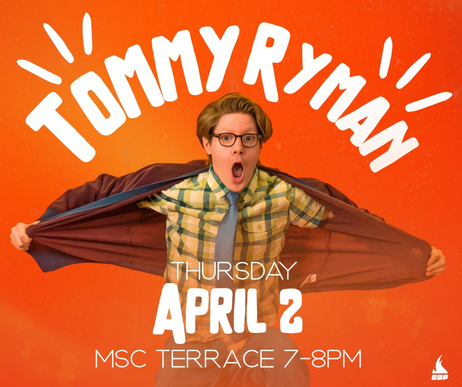 Free comedy show at UW-Stout: Tommy Ryman - April 2nd