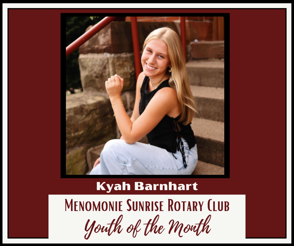 Sunrise Rotary honors Kyah Barnhart as February Youth of the Month