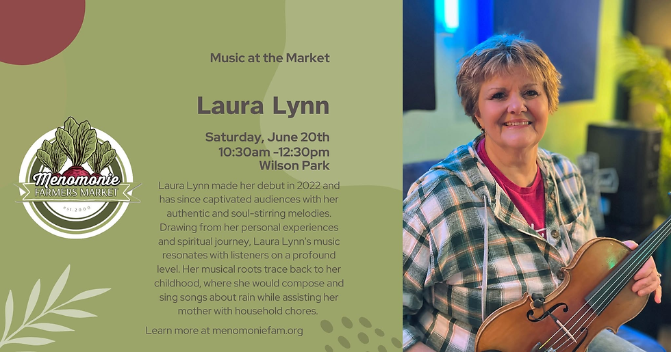 Live Music at the Farmers Market: Laura Lynn - June 20th