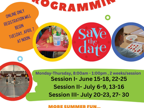 SDMA summer programming registration opens April 7th