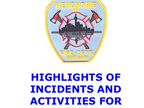 Menomonie Fire Department - September 2024 Report