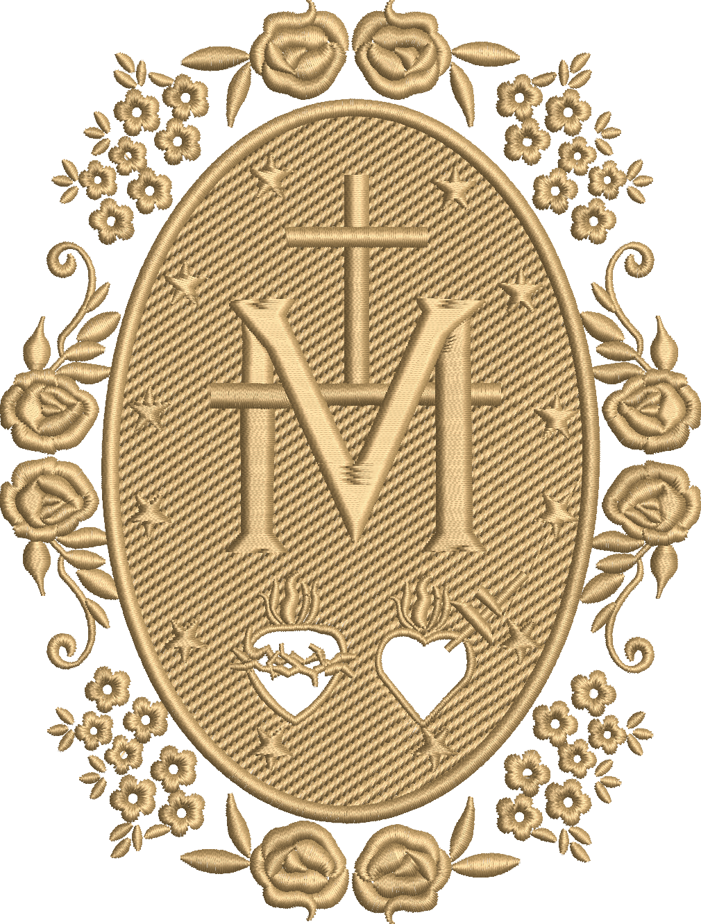 Matriz de bordado símbolo Mariano