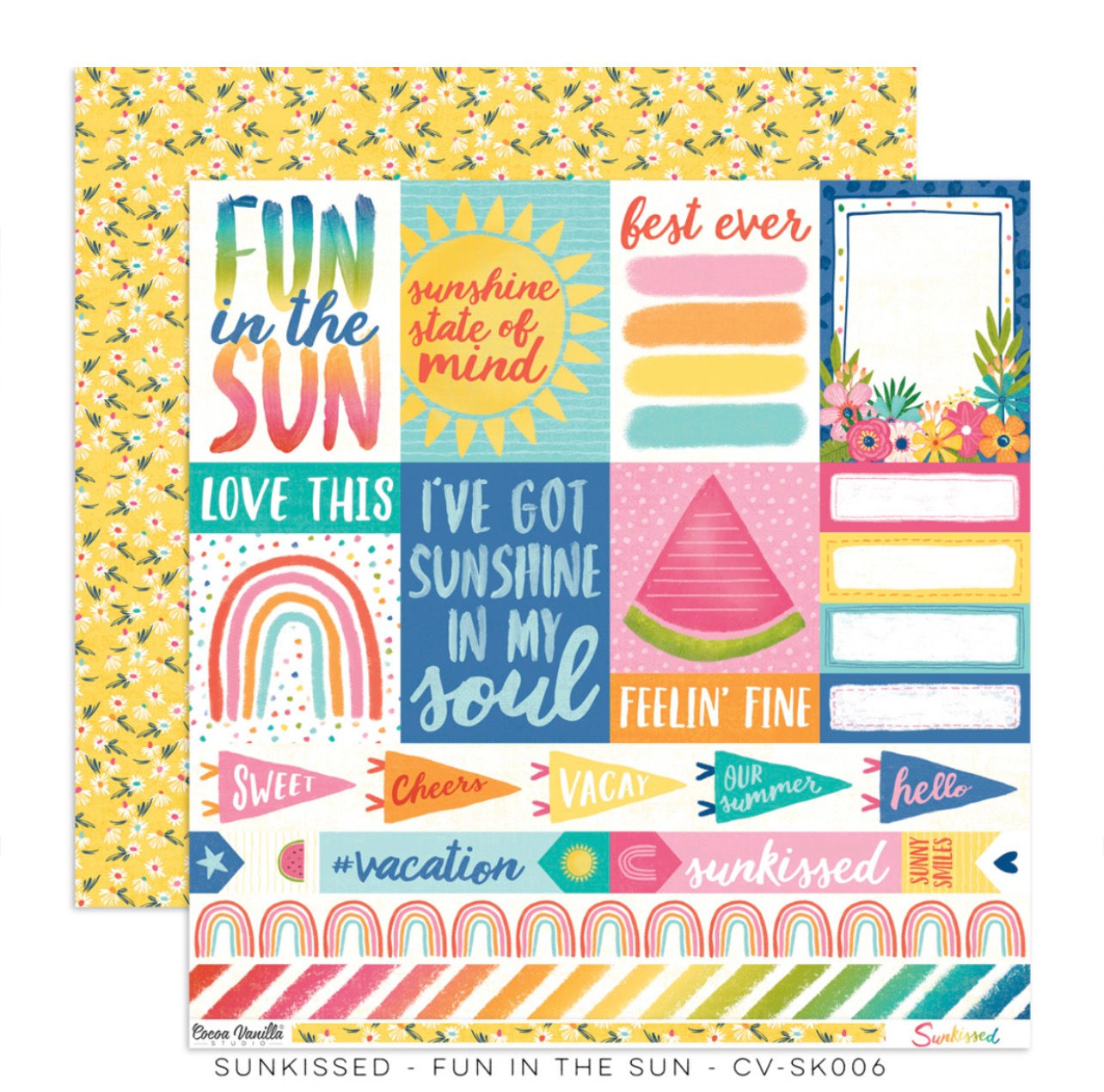 Sunkissed-12x12 Patterned Paper- Fun In The Sun