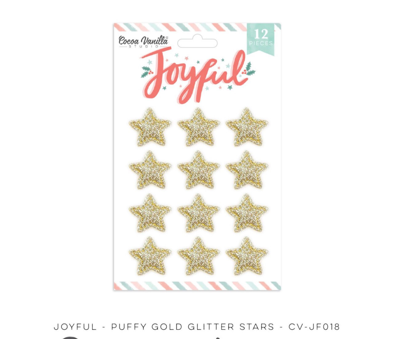 Joyful Hold Glitter Puffy Stars