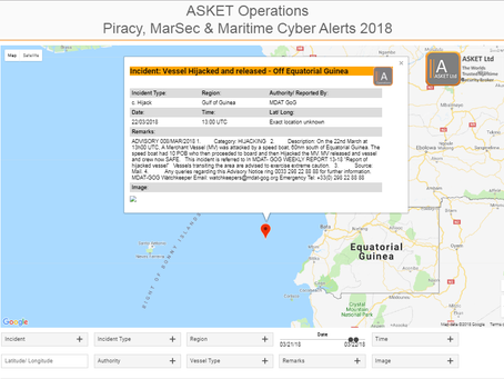 MDAT GoG - Vessel Hijacked and released - Off Equatorial Guinea (22 March 18), Gulf of Guinea #marse