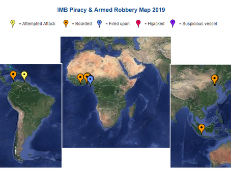 IMB ICC Live Piracy & Armed Robbery Report 2019 - Reported in Last 7 days #marsec #piracy @IMB_P