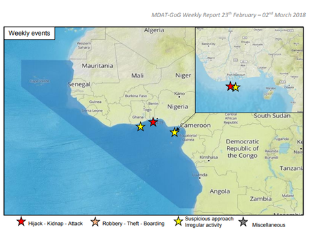 MDAT GoG (West Africa) Weekly Piracy Report #marsec #piracy