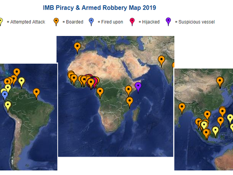 IMB ICC Live Piracy & Armed Robbery Report 2019 - Reported in Last 7 days #marsec #piracy @IMB_P