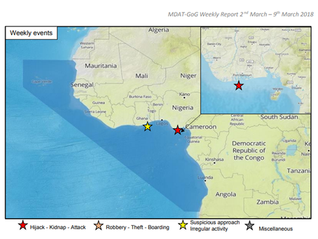 MDAT GoG (West Africa) Weekly Piracy Report #marsec #piracy