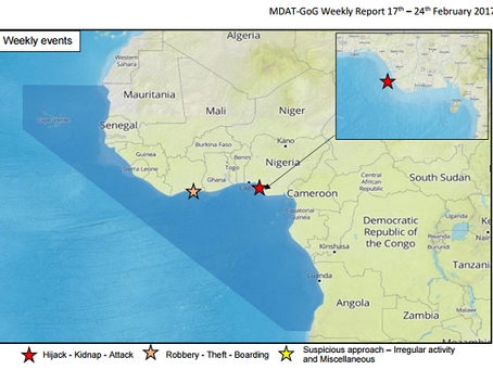 MDAT GoG (West Africa) Weekly Piracy Report #marsec #piracy #westafrica #mdatgog #shipping