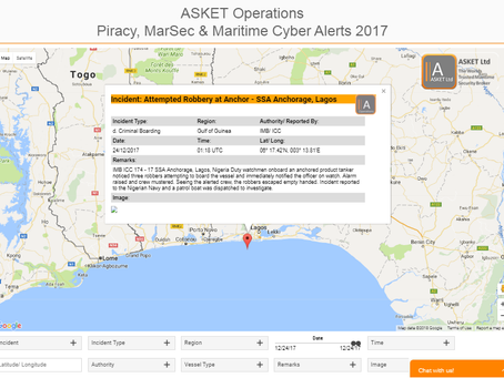 IMB ICC - Attempted Robbery - Gulf of Guinea #marsec #piracy @IMB_Piracy @IMOHQ