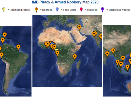 IMB ICC Live Piracy & Armed Robbery Report 2020 - Reported in Last 7 days #marsec #piracy