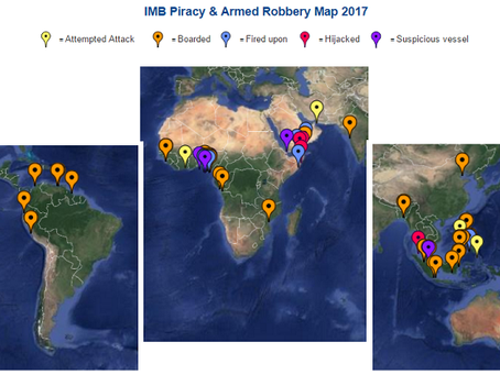 IMB ICC Live Piracy & Armed Robbery Report 2017 - Reported to #IMB #ICC in Last 7 days #ASKET #m