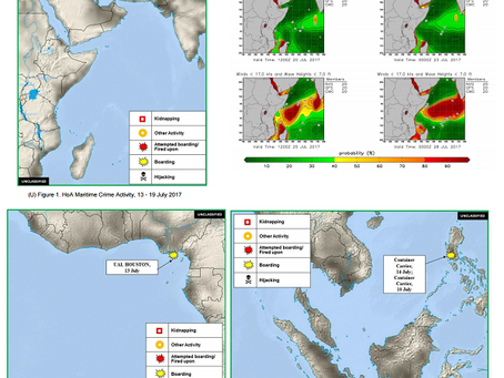 Office of Naval Intelligence #ONI Weekly #Piracy Report - Horn of Africa/ Gulf of Guinea/ SE Asia #m