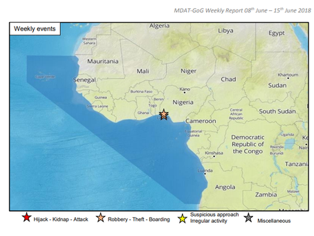 MDAT GoG (West Africa) Weekly Piracy Report #marsec #piracy