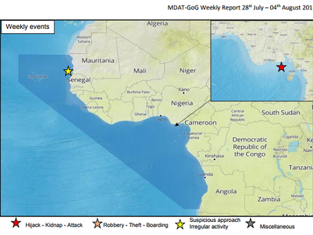 MDAT GoG (West Africa) Weekly Piracy Report #marsec #piracy #westafrica #mdatgog #shipping