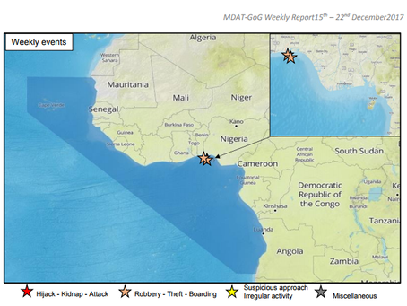 MDAT GoG (West Africa) Weekly Piracy Report #marsec #piracy #westafrica #mdatgog #shipping @IMB_Pira