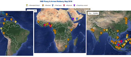 IMB ICC Live #Piracy & Armed Robbery Report 2016 - Reported to IMB ICC in Last 7 days #ASKET #ma