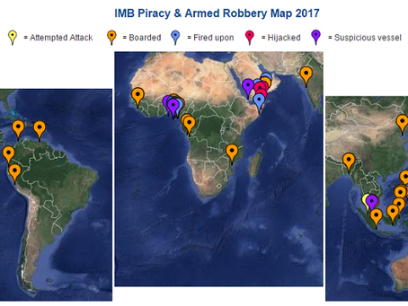 IMB ICC Live Piracy & Armed Robbery Report 2017 - Reported to #IMB #ICC in Last 7 days #ASKET #m