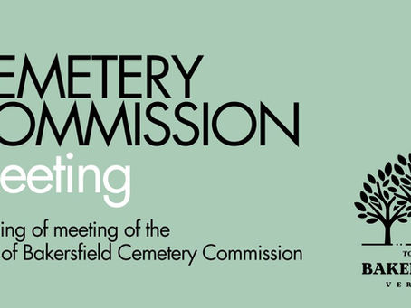 Cemetery Commission Meeting Agenda link below....