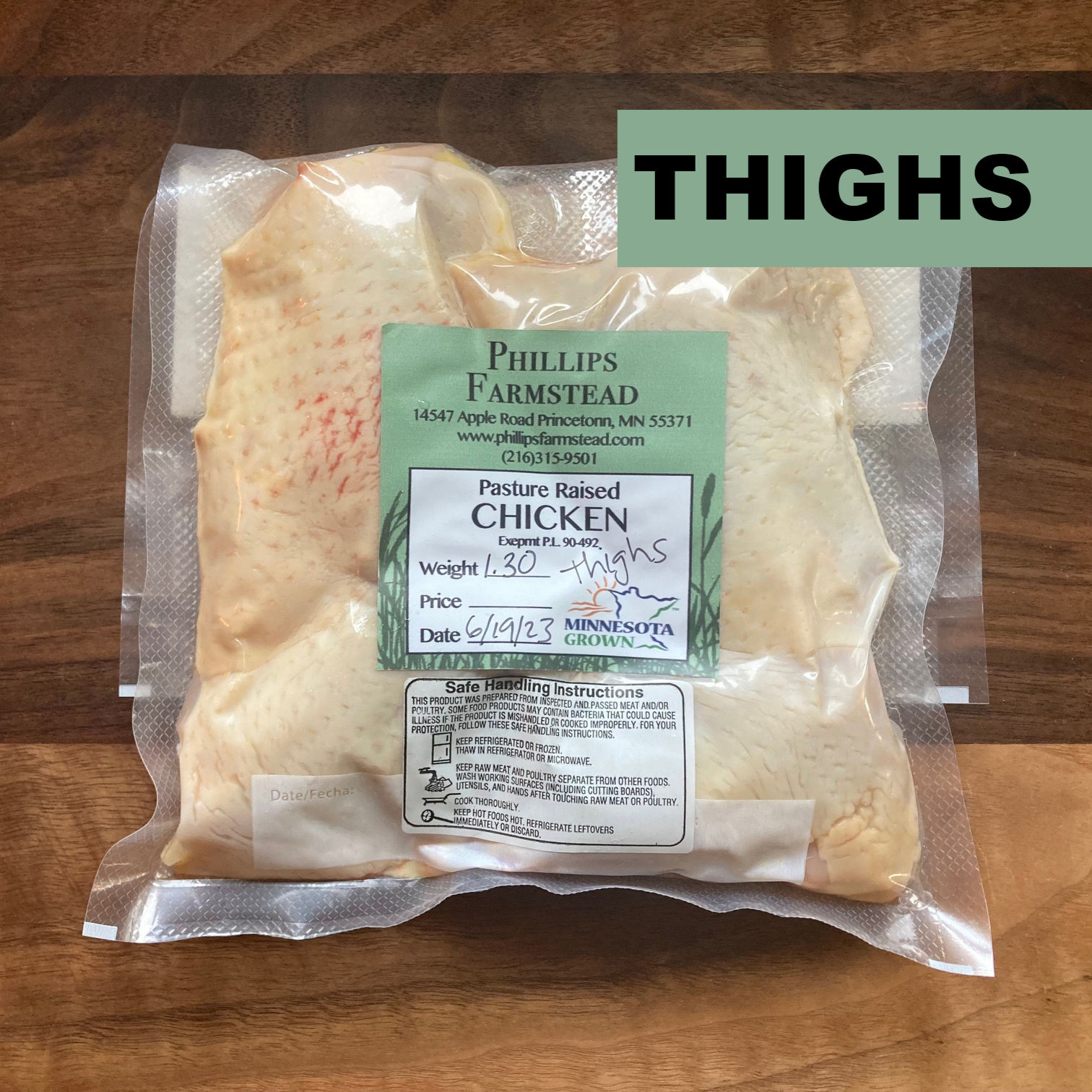 Pasture Raised Chicken- Thighs (4 pack)