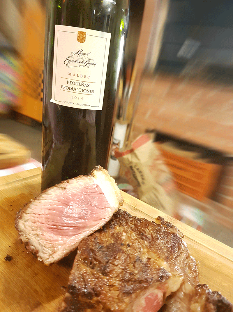 Harmonização de carnes e vinhos: Bife de Chorizo e Malbec